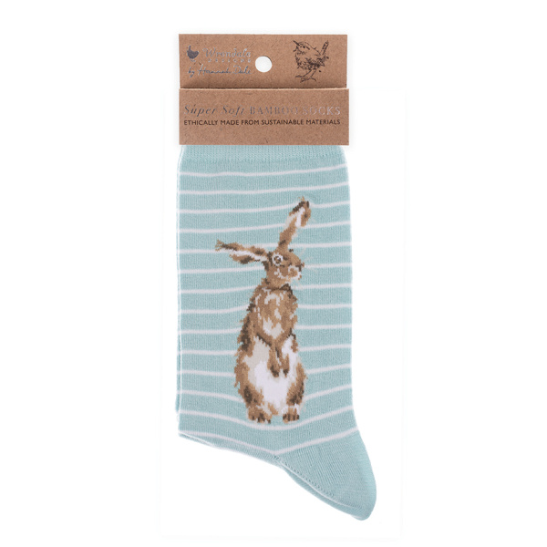 Wrendale Bamboe Sokken "Hare and the Bee" - Afbeelding 2