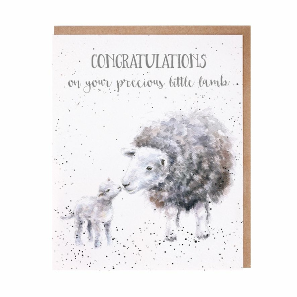Wrendale Wenskaart Geboorte "Little Lamb"