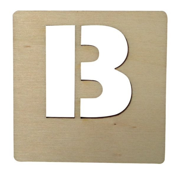 Houten Latletter "B"