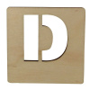 Houten Latletter "D"