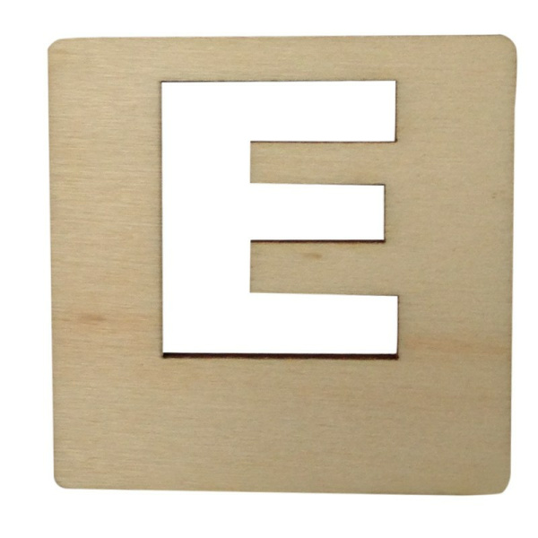 Houten Latletter "E"