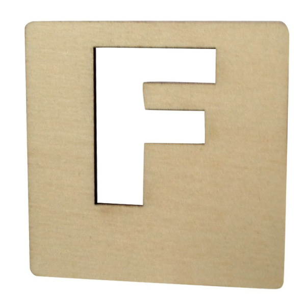 Houten Latletter "F"