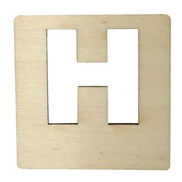 Houten Latletter "H"