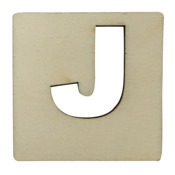 Houten Latletter "J"