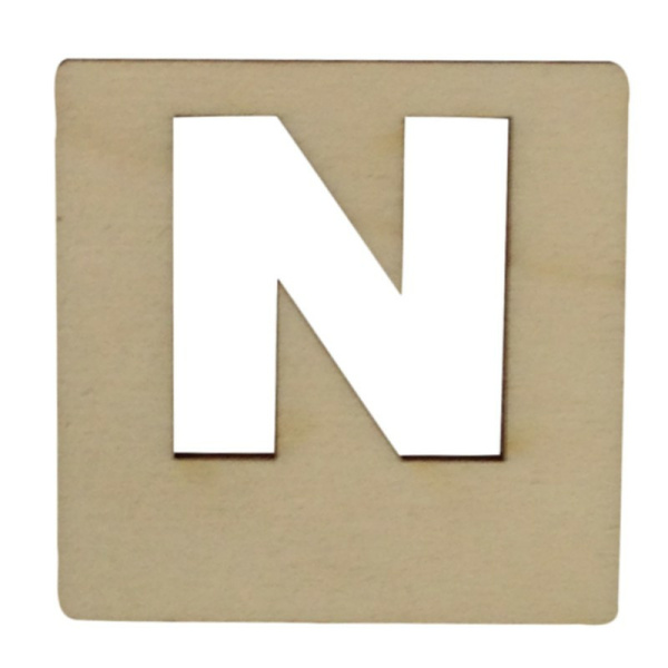 Houten Latletter "N"