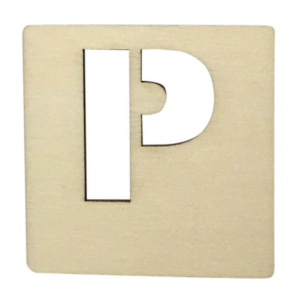 Houten Latletter "P"