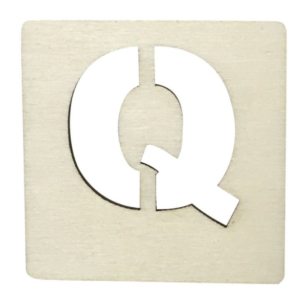Houten Latletter "Q"