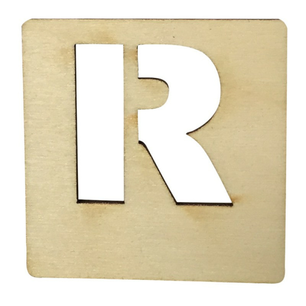 Houten Latletter "R"