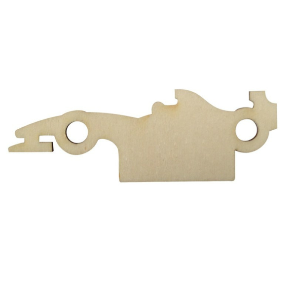 Houten Latletter Afbeelding "Racewagen"