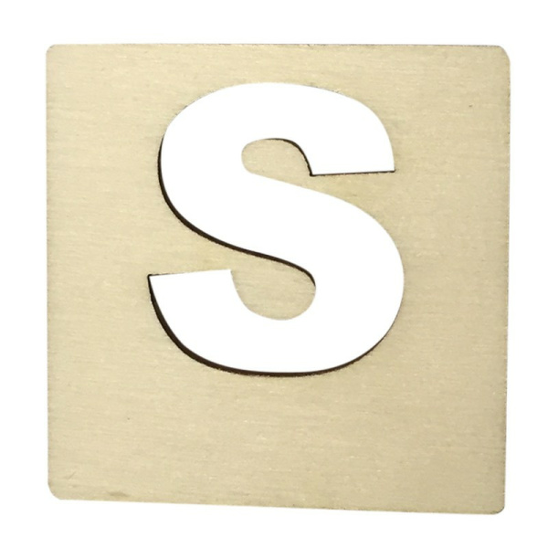 Houten Latletter "S"