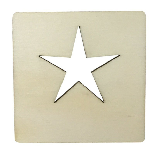Houten Latletter Symbool "Ster"