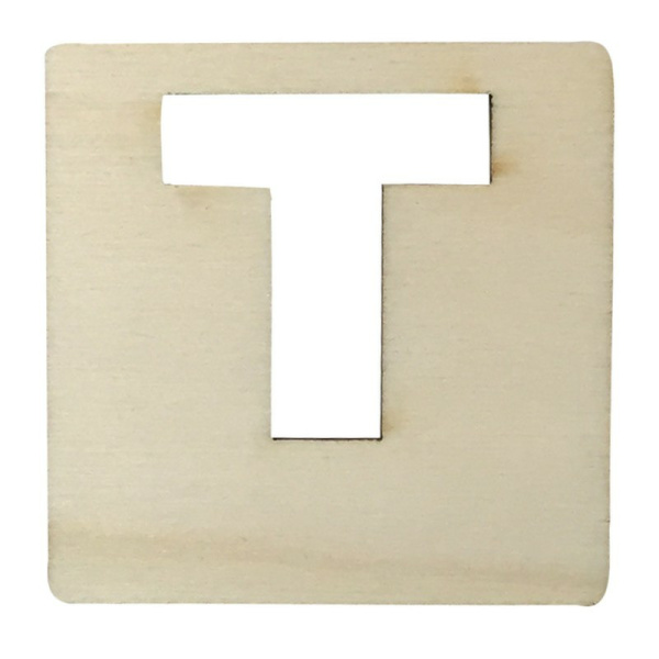Houten Latletter "T"