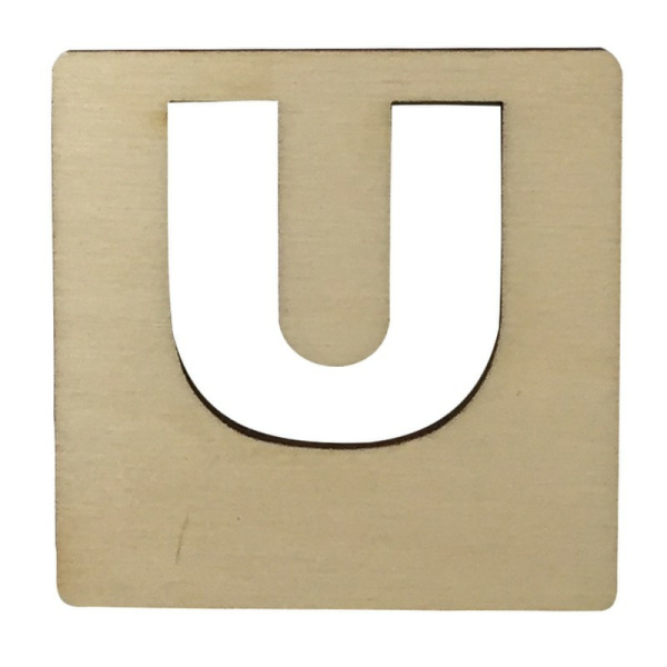 Houten Latletter "U"