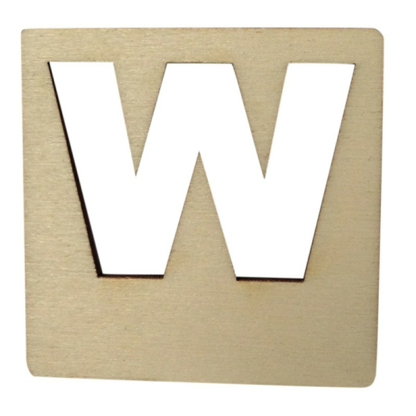 Houten Latletter "W"