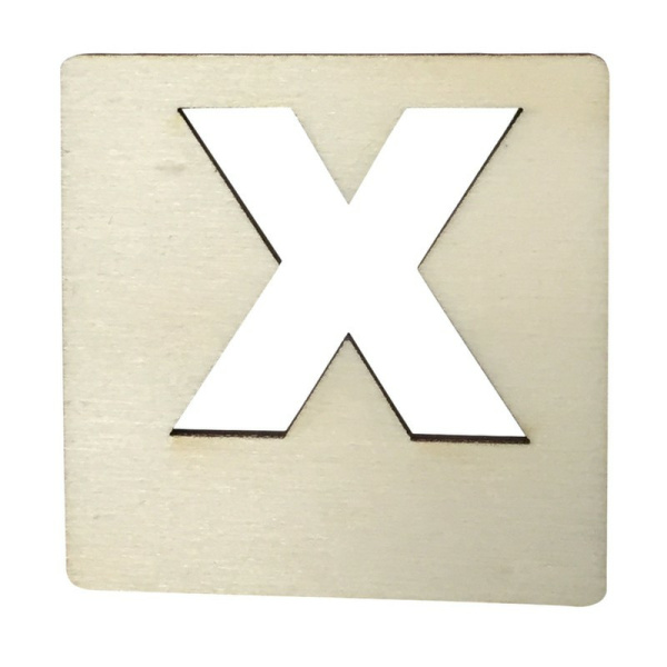 Houten Latletter "X"