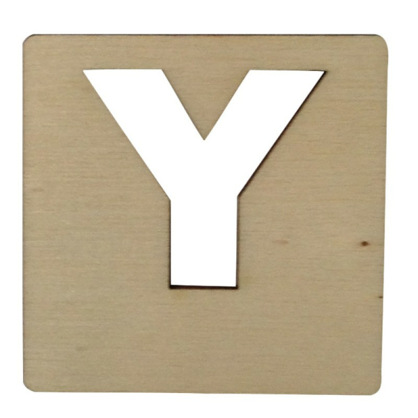 Houten Latletter "Y"