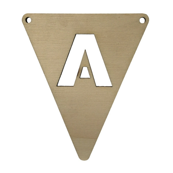Houten Vlagletter "A"