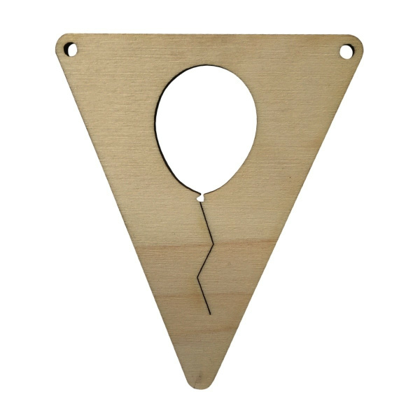 Houten Vlagletter Symbool "Ballon"