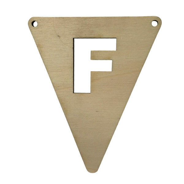 Houten Vlagletter "F"