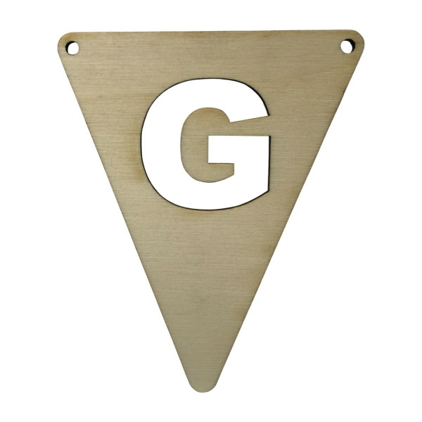 Houten Vlagletter "G"