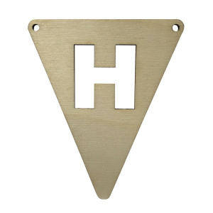 Houten Vlagletter “H”