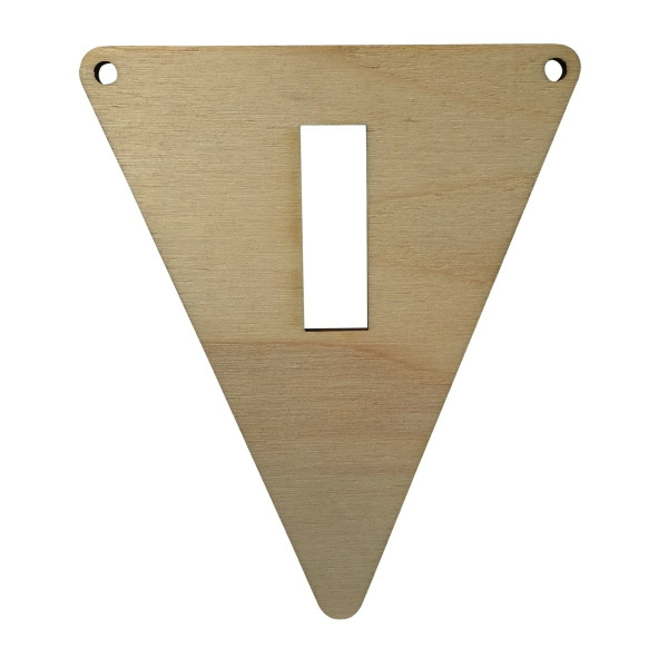 Houten Vlagletter "I"