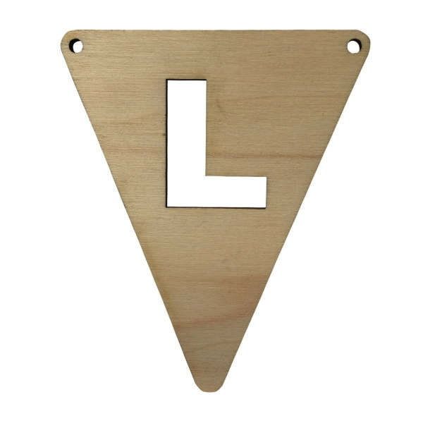 Houten Vlagletter "L"