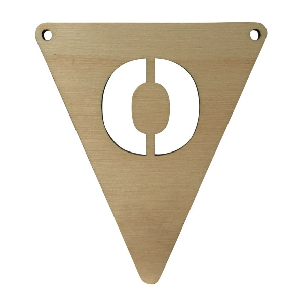 Houten Vlagletter "O"