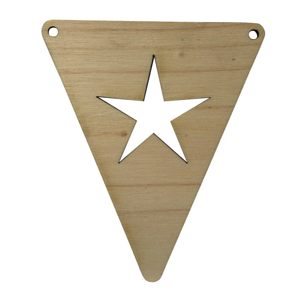 Houten Vlagletter Symbool "Ster"
