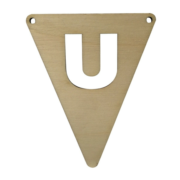 Houten Vlagletter "U"