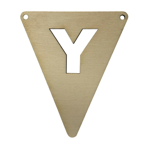 Houten Vlagletter "Y"