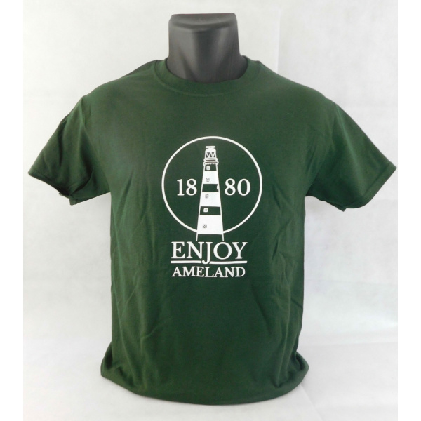 Heren T-shirt Enjoy Ameland "Forest Green"