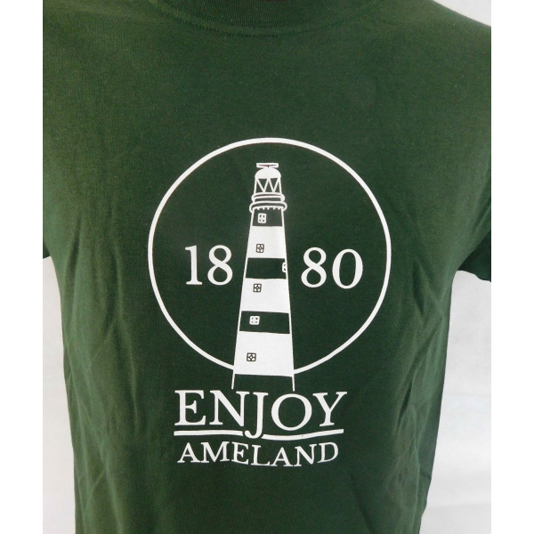 Heren T-shirt Enjoy Ameland "Forest Green" - Afbeelding 2