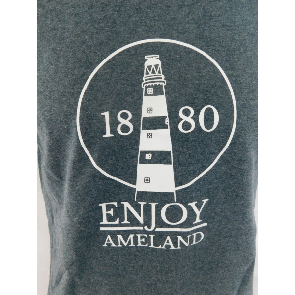 Heren T-shirt Enjoy Ameland "Dark Heather" - Afbeelding 2