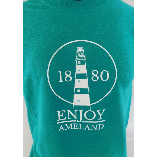 Heren T-shirt Enjoy Ameland "Antique Jade Dome" - Afbeelding 2