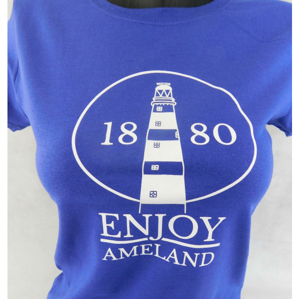Dames T-shirt Enjoy Ameland "Cobalt" - Afbeelding 2