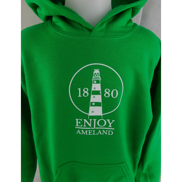 Kinder hoodie Enjoy Ameland - Irish Green - Afbeelding 2