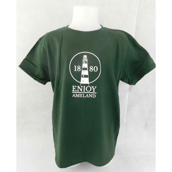 Kinder T-shirt Enjoy Ameland "Forest Green"