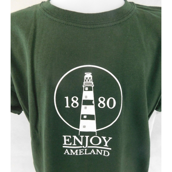 Kinder T-shirt Enjoy Ameland "Forest Green" - Afbeelding 2