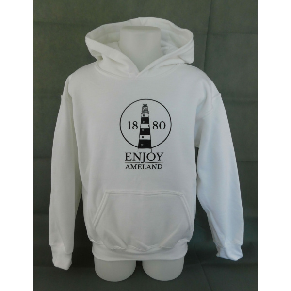 Kinder hoodie Enjoy Ameland - White