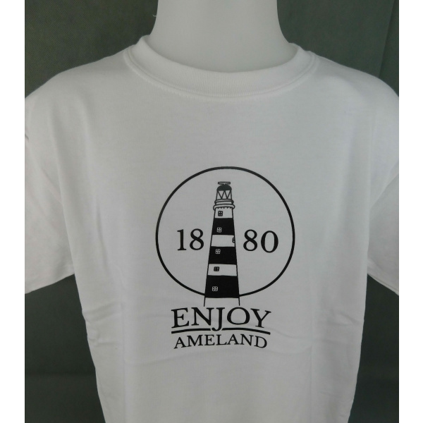 Kinder T-shirt Enjoy Ameland "White" - Afbeelding 2