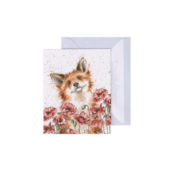 Wrendale Mini Card "Poppy Field"