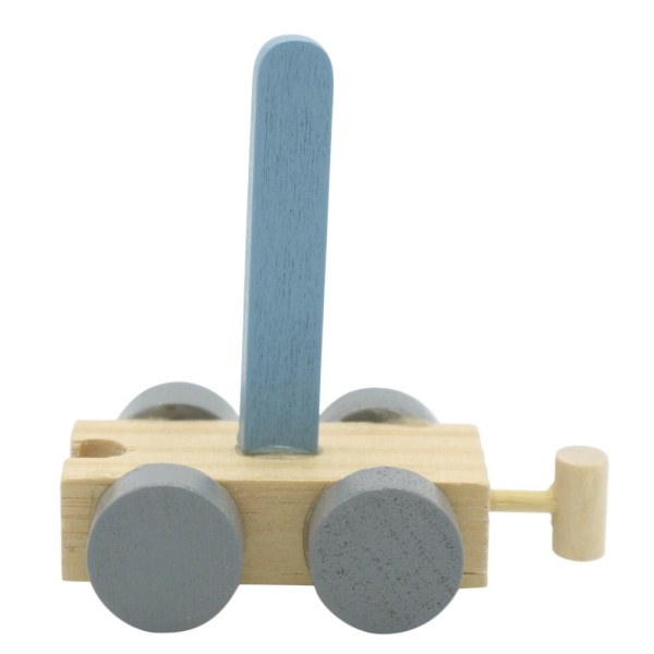 Houten Treinletter Pastel "I" Blauw