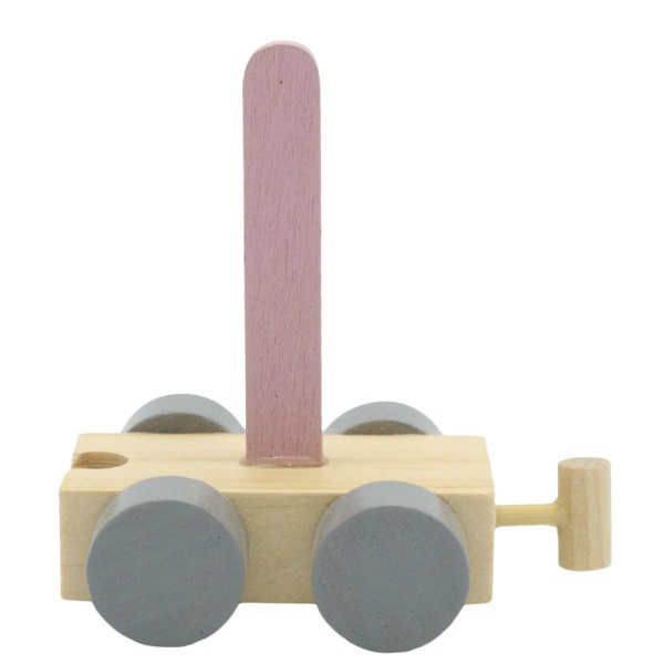Houten Treinletter Pastel "I" Roze