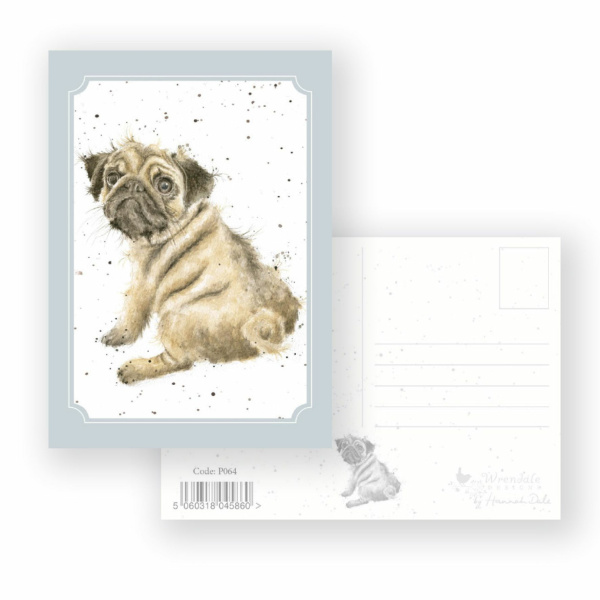 Wrendale Postcard "Pug Love"