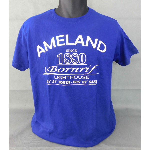 Heren T-shirt Waddenwear "Electric Blue"