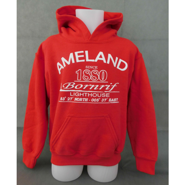 Kinder hoodie Waddenwear - Red