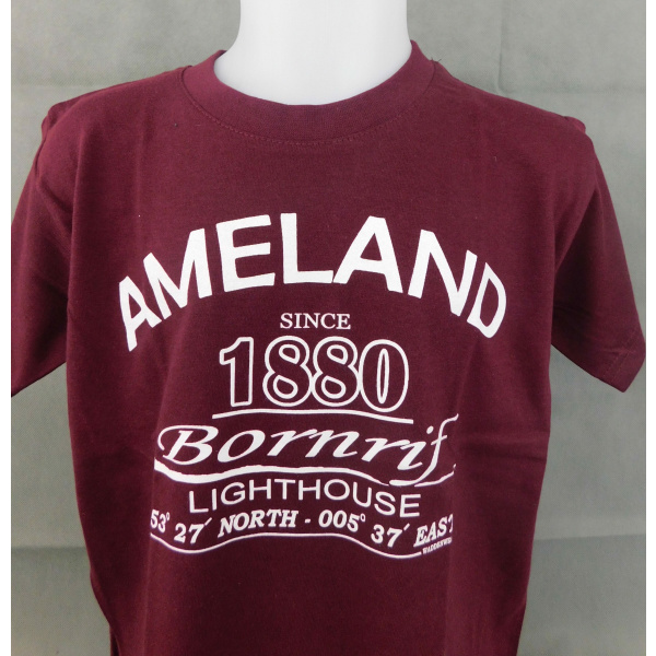 Kinder T-shirt Waddenwear "Burgundy" - Afbeelding 2