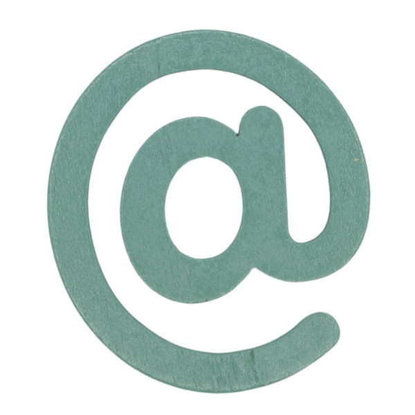 Houten Kattenletter "@" Groen