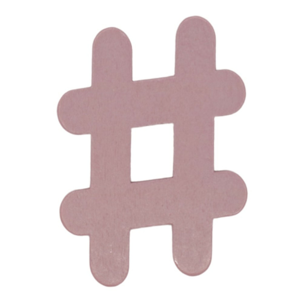 Houten Kattenletter "#" Roze